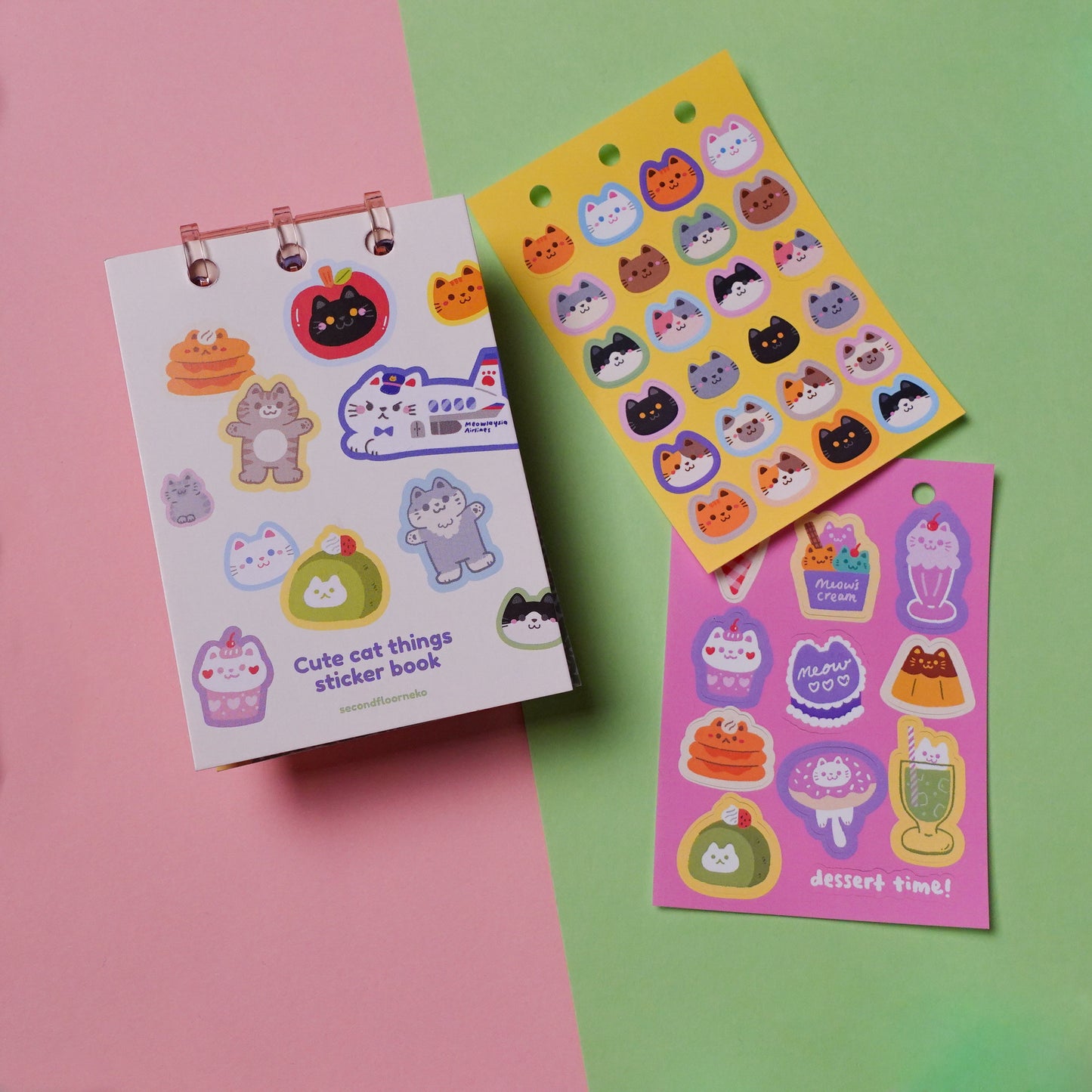 Cute cat things sticker book