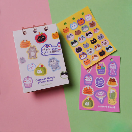 Cute cat things sticker book