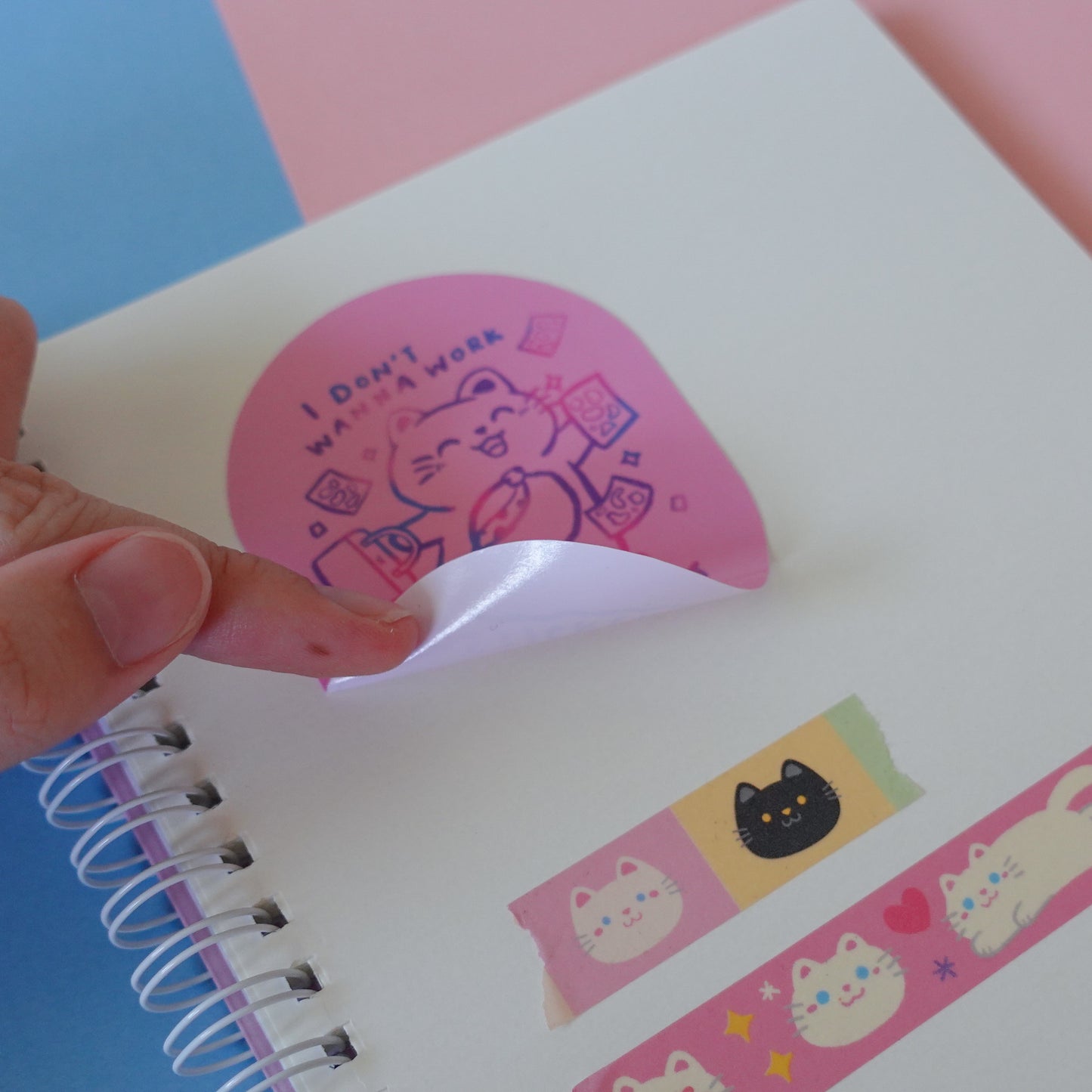 Reusable sticker book beige