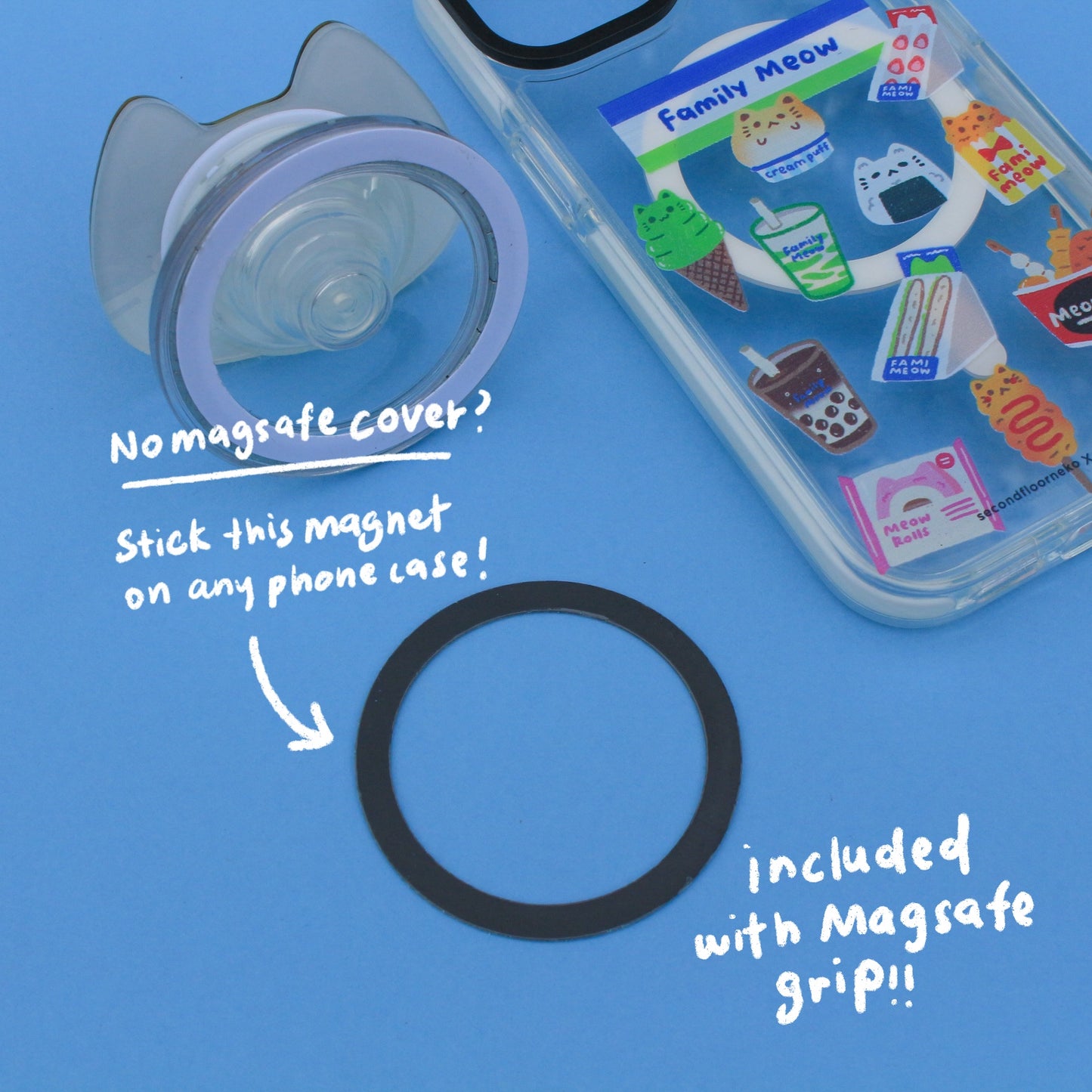 Catto phone grip with Magsafe
