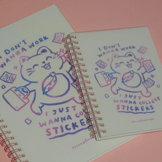 Reusable sticker book beige