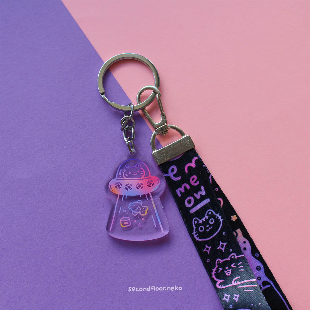 Space cats wristlet